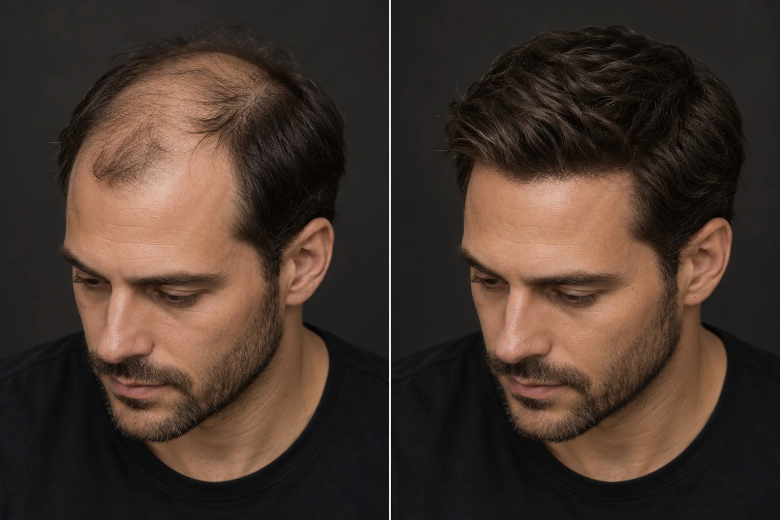 مقایسه مفهومی کم‌پشتی و موهای پرتر